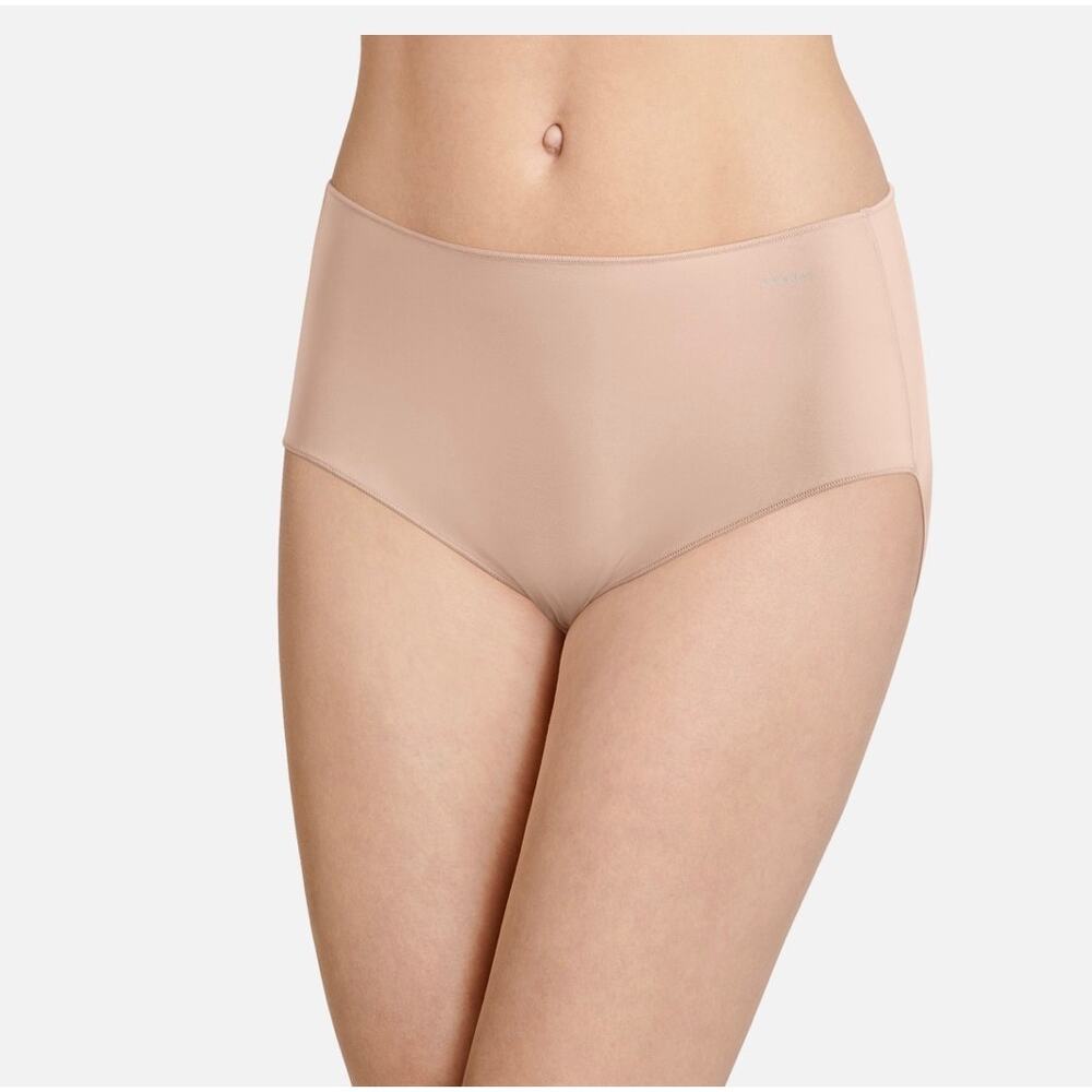 Brand New Jockey Women's Size Large Nude Hip Briefs Microfiber Stretch